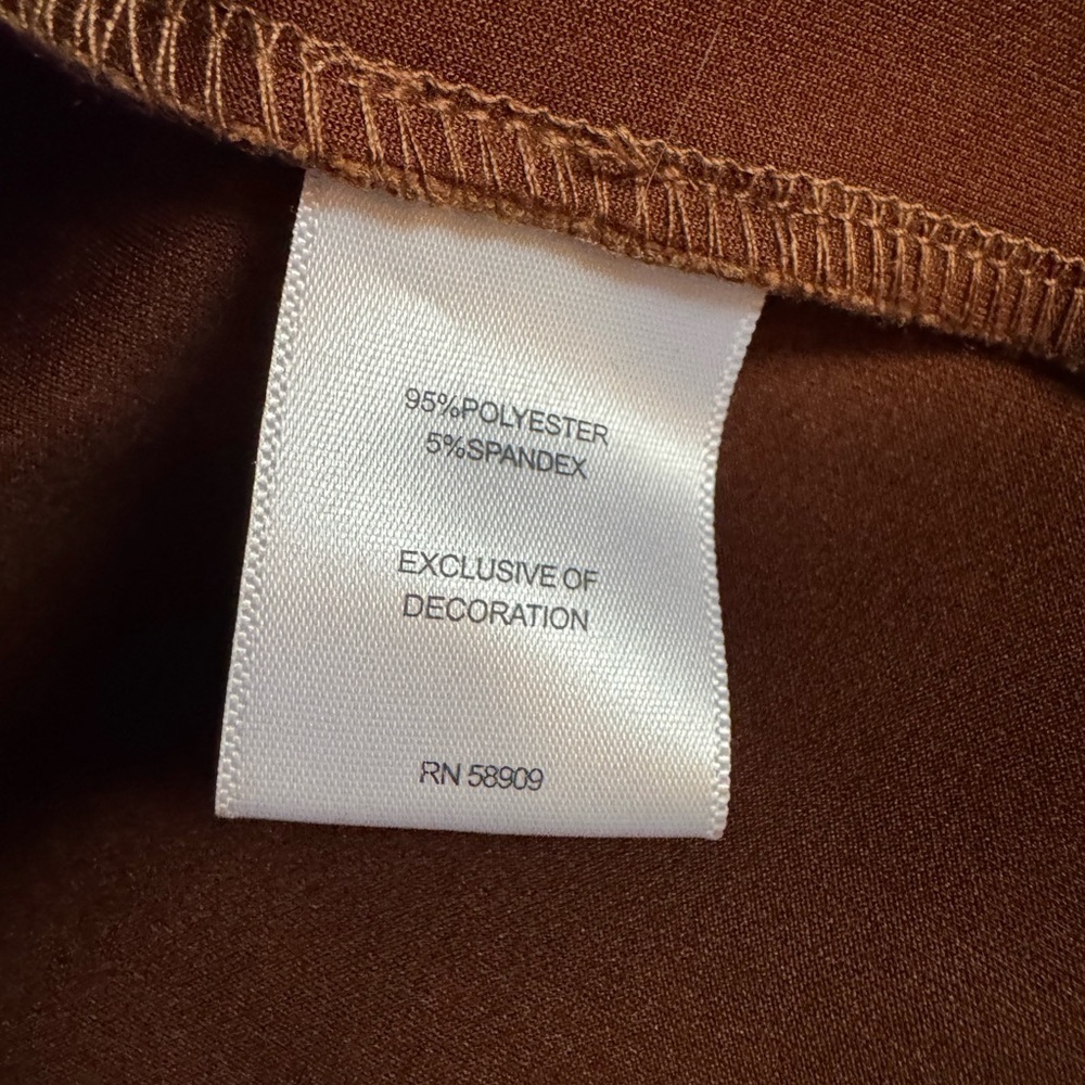 Gibson & Latimer Elegant Brown faux suede Dress - Picture 6 of 7